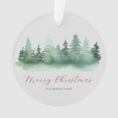 Groene Wilde Bos Kerstbomen Ornament (voorkant)