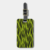 Groene Wilde Dierenprint Bagagelabel (Voorkant verticaal)