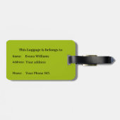 Groene Wilde Dierenprint Bagagelabel (Achterkant horizontaal)