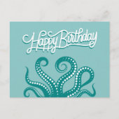 Groene Wilde Octopus Tentakels Gefeliciteerd Briefkaart (Voorkant)