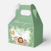Groene wilde Oerwoud dieren Tropical Boy Verjaarda Bedankdoosjes (Voorkant Zijde)