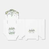 Groene Wilde Weide Botanische Trouwtaart Bedankdoosjes (Uitgevouwen)