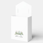 Groene Wilde Weide Botanische Trouwtaart Bedankdoosjes (Geopend)