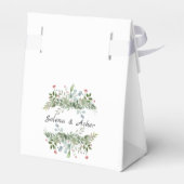 Groene Wilde Weide Botanische Trouwtaart Bedankdoosjes (Achterkant)