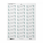 Groene Wildebloem Huwelijk Retouradres Etiket (Full Sheet)