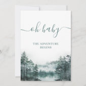 Groene wildernis laat avontuur beginnen Baby showe Kaart (Achterkant)
