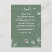 Groene Wildflower Minimale bruiloft Details