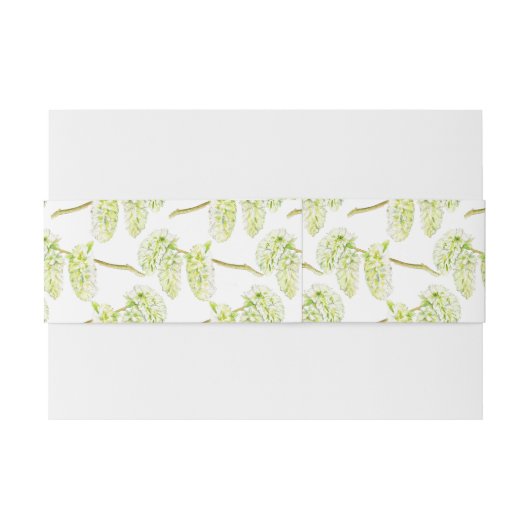 Groene wilgen lente catkins waterverf uitnodigingen wikkel (Achterkant Voorbeeld)