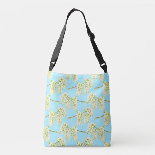 Groene wilgen waterverf canvas tas (Achterkant)