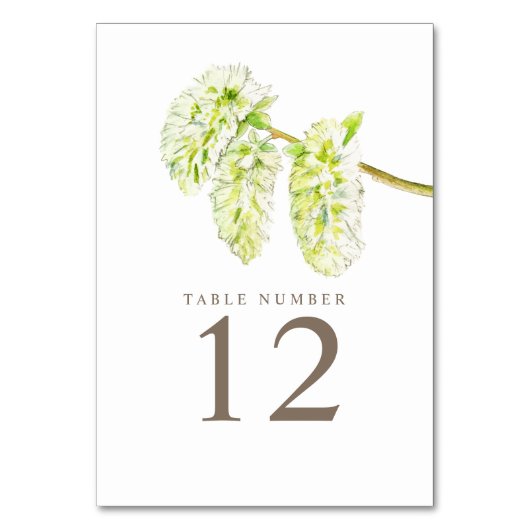 Groene wilgen waterverf kaart (Voorkant)