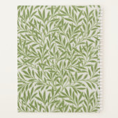 Groene Wilgenbladeren Monogram Vintage Planner (Achterkant)