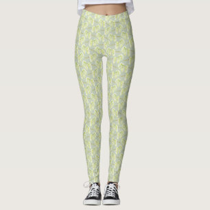 Groene wilgenkatjes patroonlegging leggings