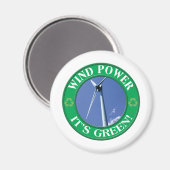 Groene wind magneet (Voorkant / Achterkant)