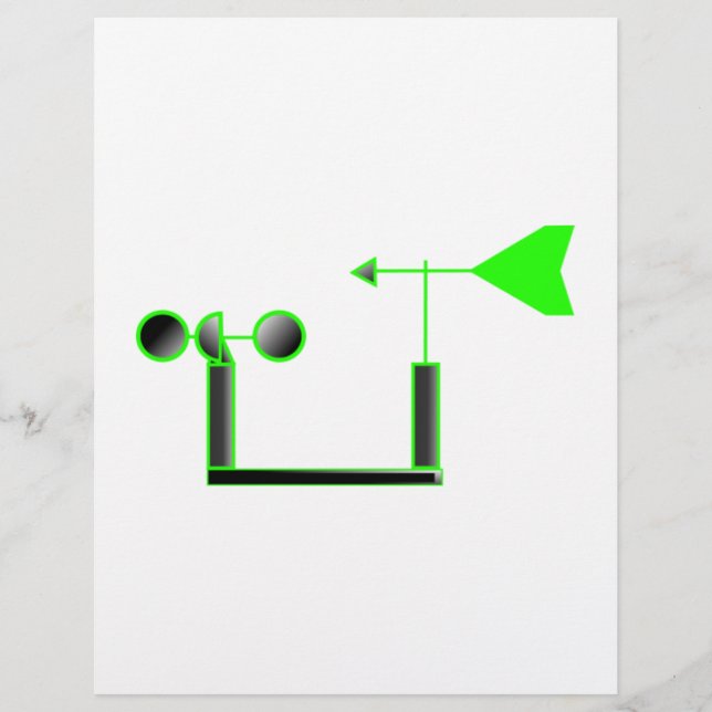 Groene windsnelheid en weerbaarder (Voorkant)