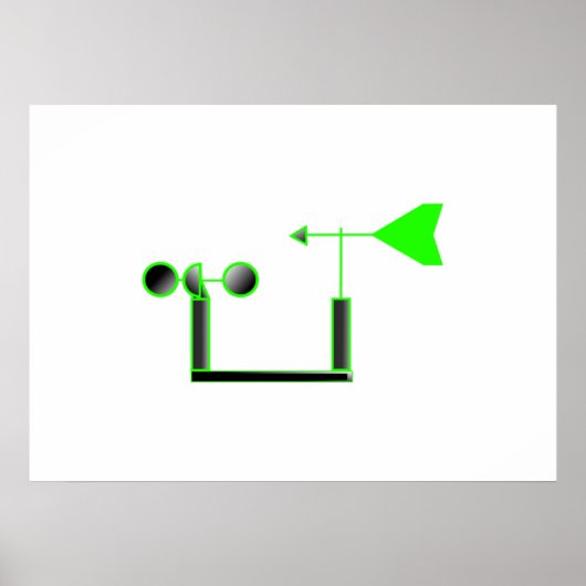 Groene windsnelheid en weerbaarder poster (Voorkant)