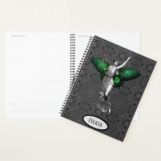 groene wingparatuur gepersonaliseerd deco planner (Display)