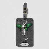  groene wingparkkunst Deco Bagagelabel (Voorkant (verticaal))