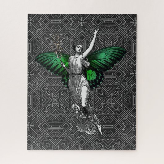  groene wingparkkunst Deco Legpuzzel (Verticaal)