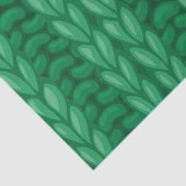 Groene Winter Brei Wollen Patroon Tissuepapier (Detail)