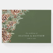 Groene Winter bruiloft Gastenboek (Voorkant)