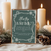 Groene winter Coquette Hoe groot is haar buik Kaart