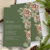 Groene Winter Details Card Informatiekaartje