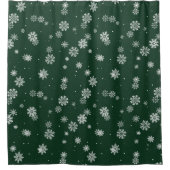 Groene Winter Douchemuts Douchegordijn (Voorkant)