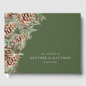 Groene Winter Huwelijk Gastenboek (Voorkant)