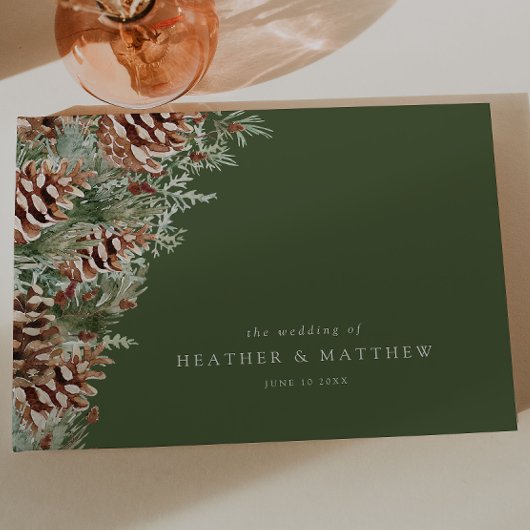Groene Winter Huwelijk Gastenboek