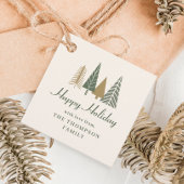 Groene Winter Kerstmis Bedankjes Labels