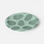 Groene Winter Pinecones Papieren Bordje (Gekanteld)