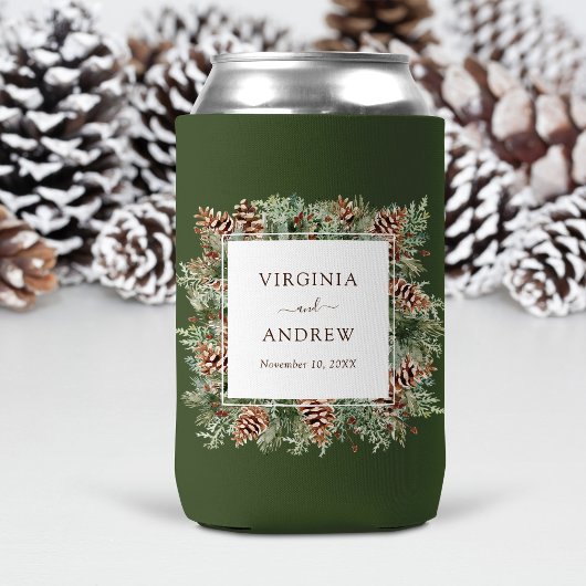 Groene Winterhuwelijk Blikjeskoeler