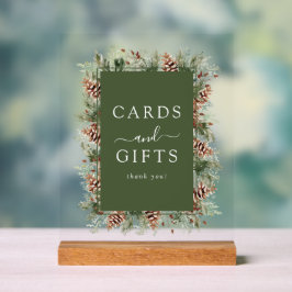 Groene Winterkaarten en Cadeau Acryl Bord