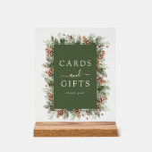 Groene Winterkaarten en Cadeau Acryl Bord (Voorkant)