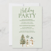 Groene wintervakantie kaart (Voorkant)