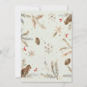 Groene wintervakantie kaart (Achterkant)