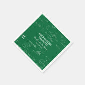 Groene wiskunde afstudeerklas van afstuderen servet (Hoek)