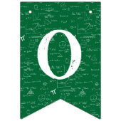 Groene wiskundige formules afstuderen gefeliciteer vlaggetjes (Tweede vlag)