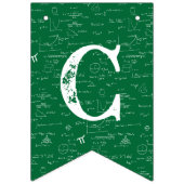 Groene wiskundige formules afstuderen gefeliciteer vlaggetjes (Eerste vlag)