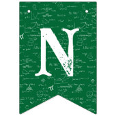 Groene wiskundige formules afstuderen gefeliciteer vlaggetjes (Derde vlag)