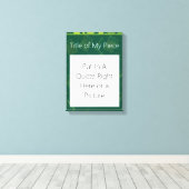 groene wiskundige quote canvas afdruk (Insitu (Houten vloer))