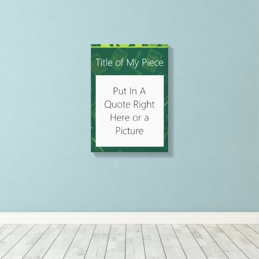 groene wiskundige quote canvas afdruk (Insitu (Houten vloer))