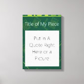 groene wiskundige quote canvas afdruk (Voorkant)