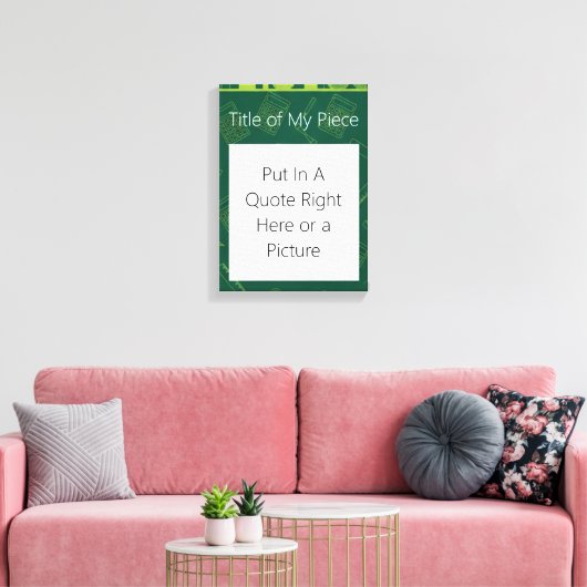 groene wiskundige quote canvas afdruk (Insitu (Woonkamer))