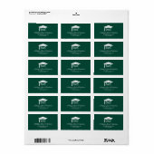 Groene Witte Afstudeerhoed Klas van 2025 Etiket (Full Sheet)