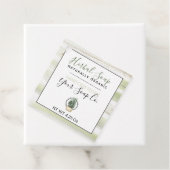 Groene Witte Aquarel Gestreepte #Zeep Hanglabels Bedankjes Labels (In situ)
