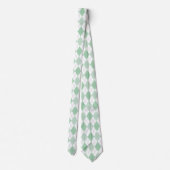 Groene & Witte Argyle stropdas (Achterkant)