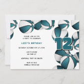 groene witte basketbal jongens meisjes verjaardags kaart (Voorkant)