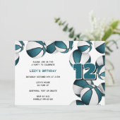 groene witte basketbal jongens meisjes verjaardags kaart (Staand voorkant)