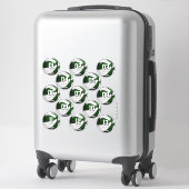 Groene witte basketbal stickers voor 13 atleten (Koffer)